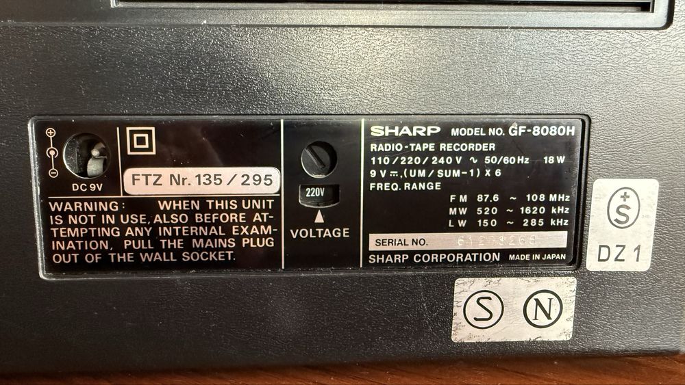 Sharp GF-8080H Boombox
