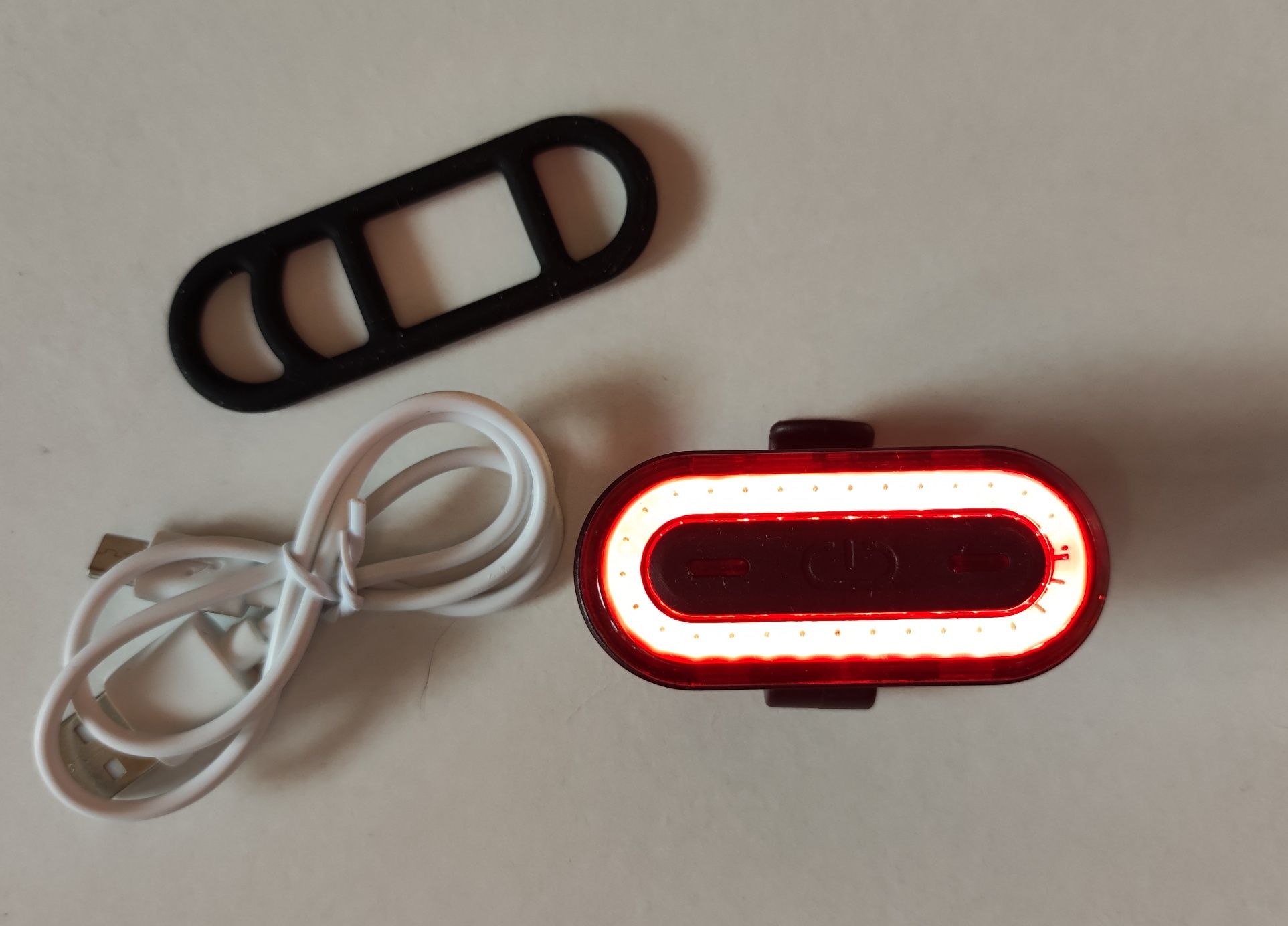 Światło rowerowe tył czerwone akumulator USB