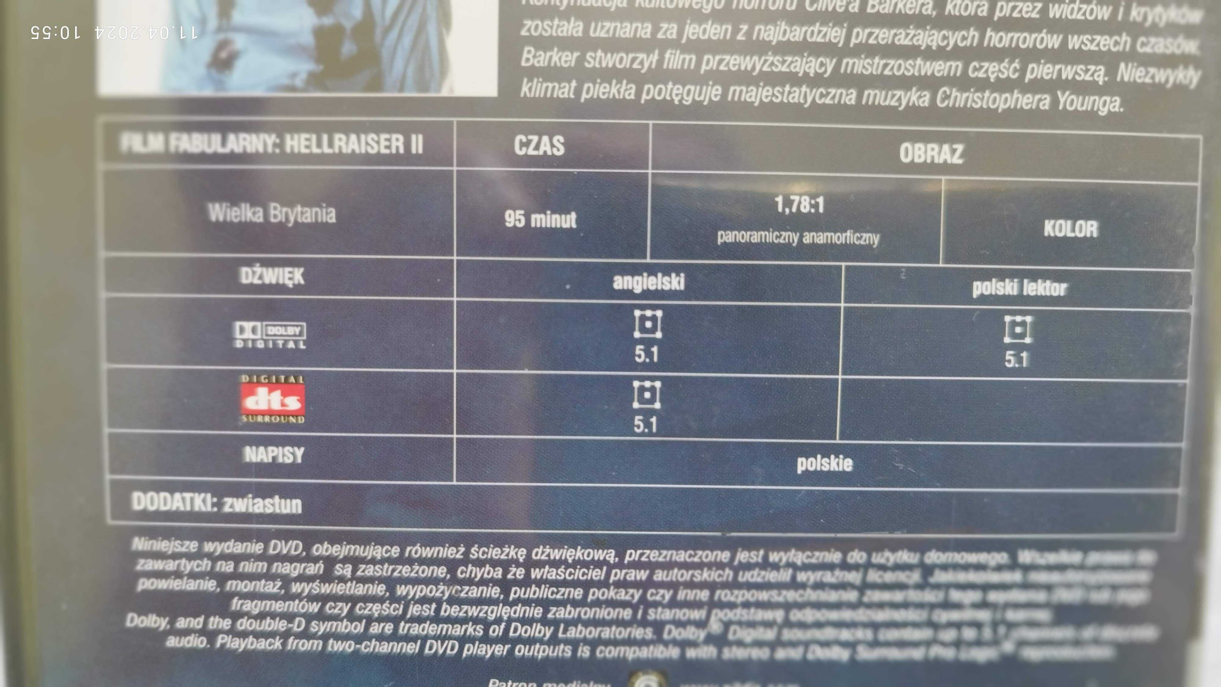 Hellraiser II- film na DVD