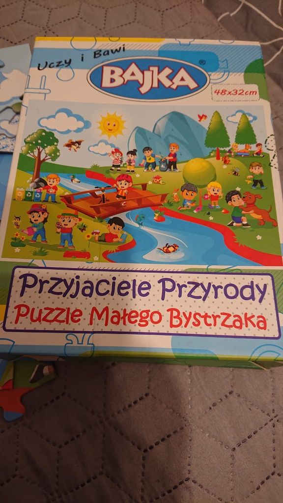 Puzzle małego bystrzaka bajka przyjaciele przyrody ucz się i baw