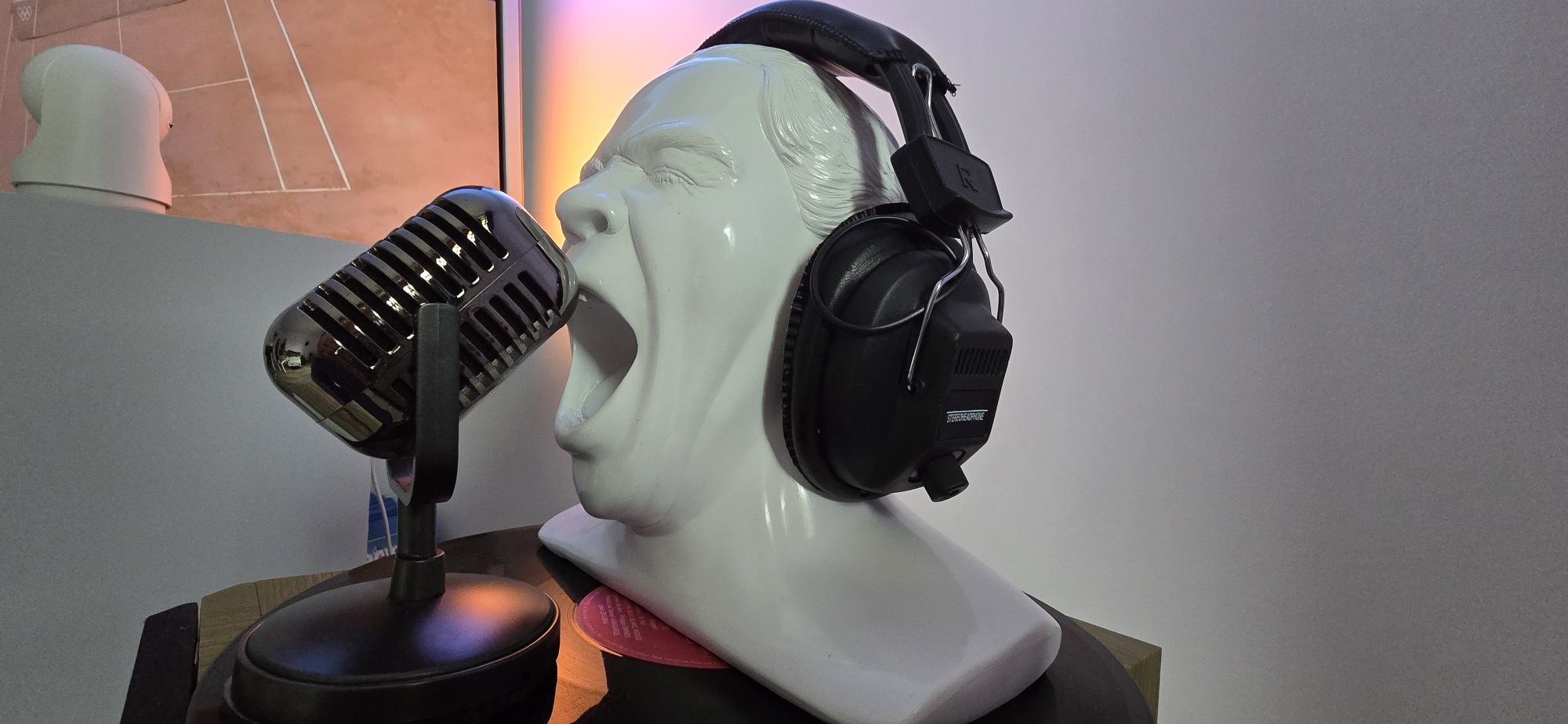 Głowa stojak na słuchawki Scream Oehlbach,   i mikrofon