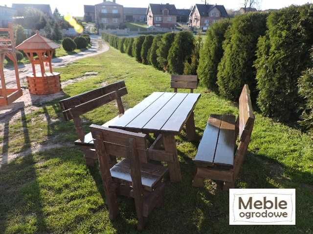 Zestaw Mebli Ogrodowych Drewniany Solidny Producent Stół Krzesła Ławki