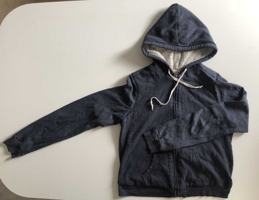 Hollister bluza damska  z kapturem  podszyta futerkiem  L