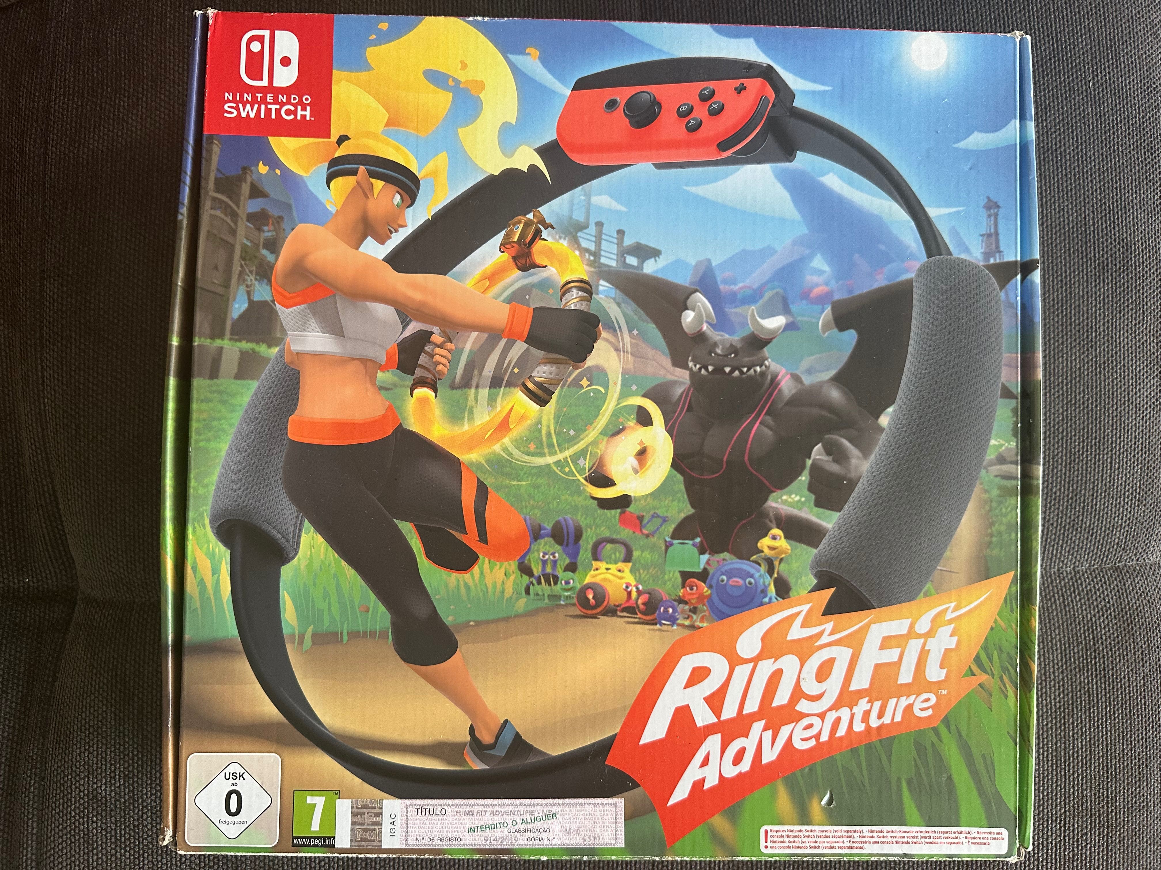Nintendo Switch Néon + 2 comandos + jogo Ríng fit Adventure