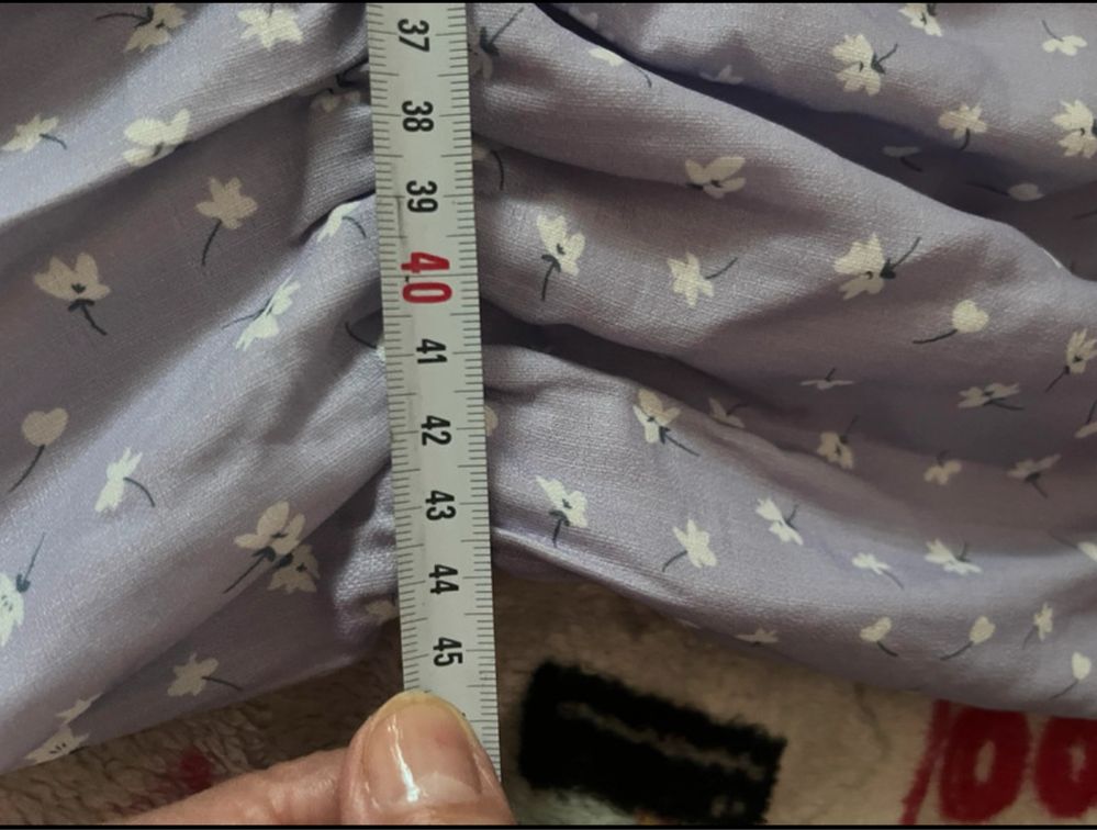 Fioletowa sukienka w kwiaty bufki rozmiar 48 20 plus size