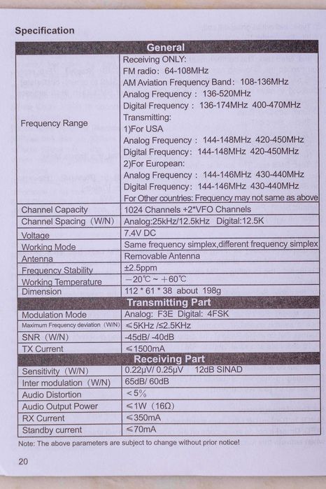Radio Amador VHF/UHF digital Radtel RT 4D novo na embalagem!