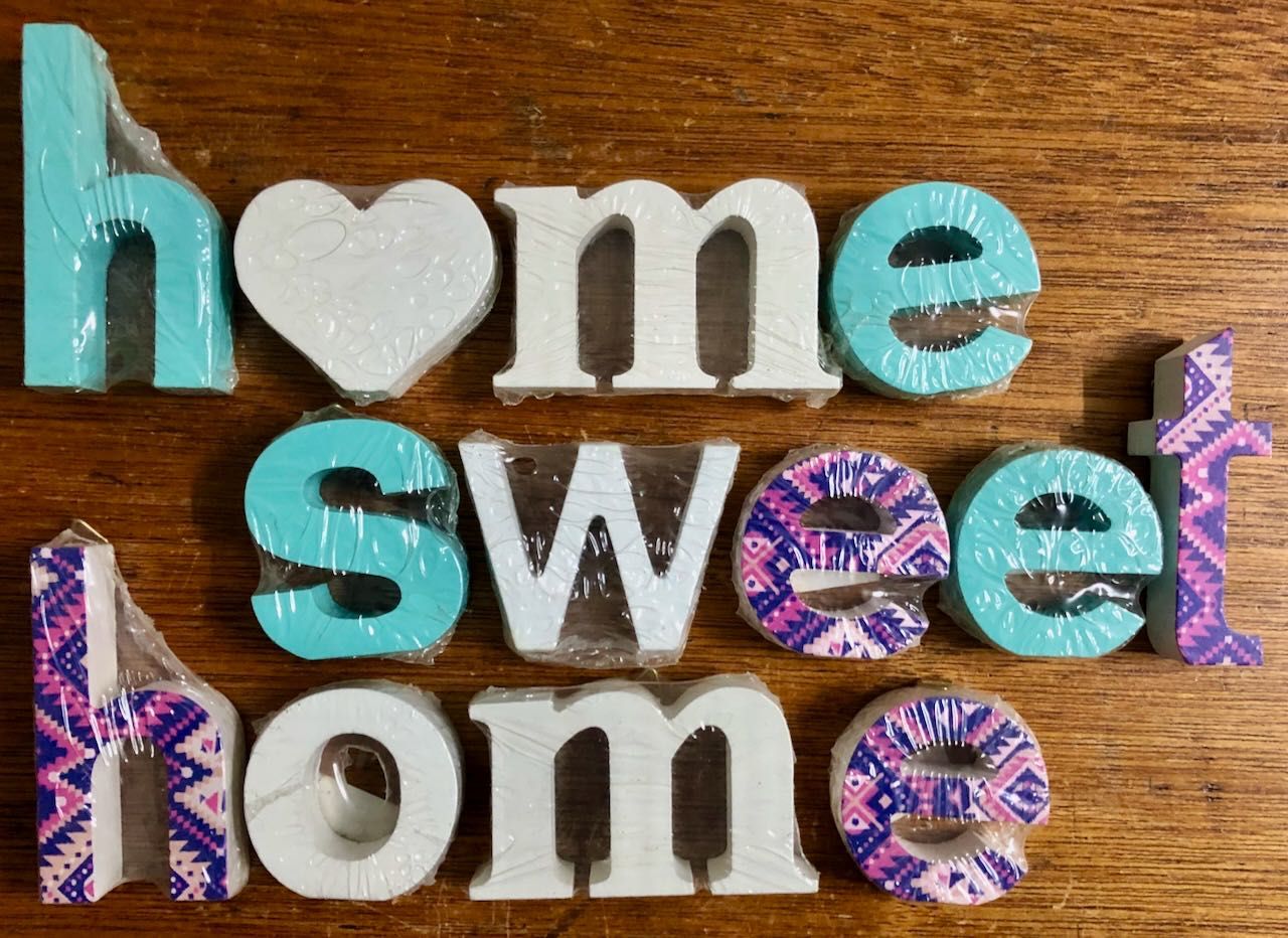 13 letras para frase "Home Sweet Home"