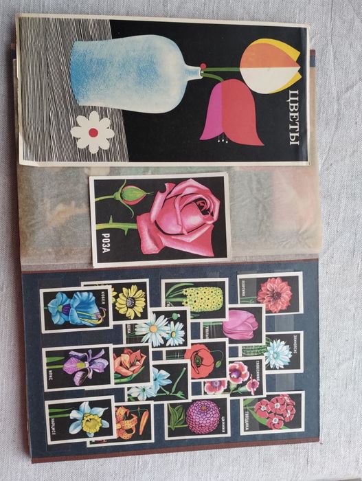 Etykiety na zapałki seria,, Kwiaty,,.Filumenistyka.