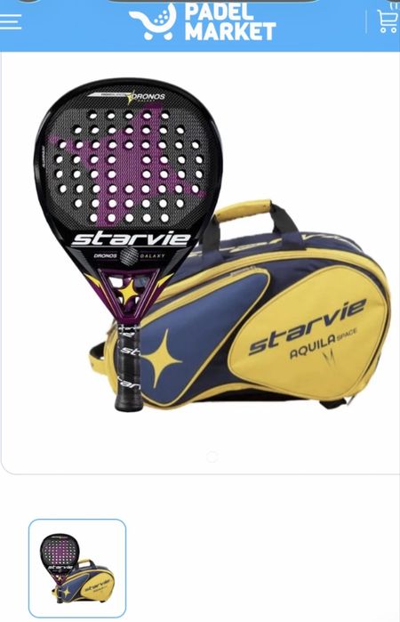 PACK RAQUETE + MOCHILA Starvie Galaxy Dronos / para Padel - COMO NOVA