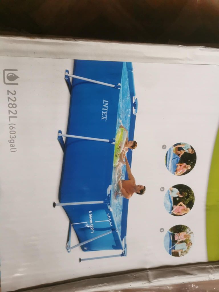 Basen stelażowy Intex 2.6m – używany pompka z filtrem mata pod bas
