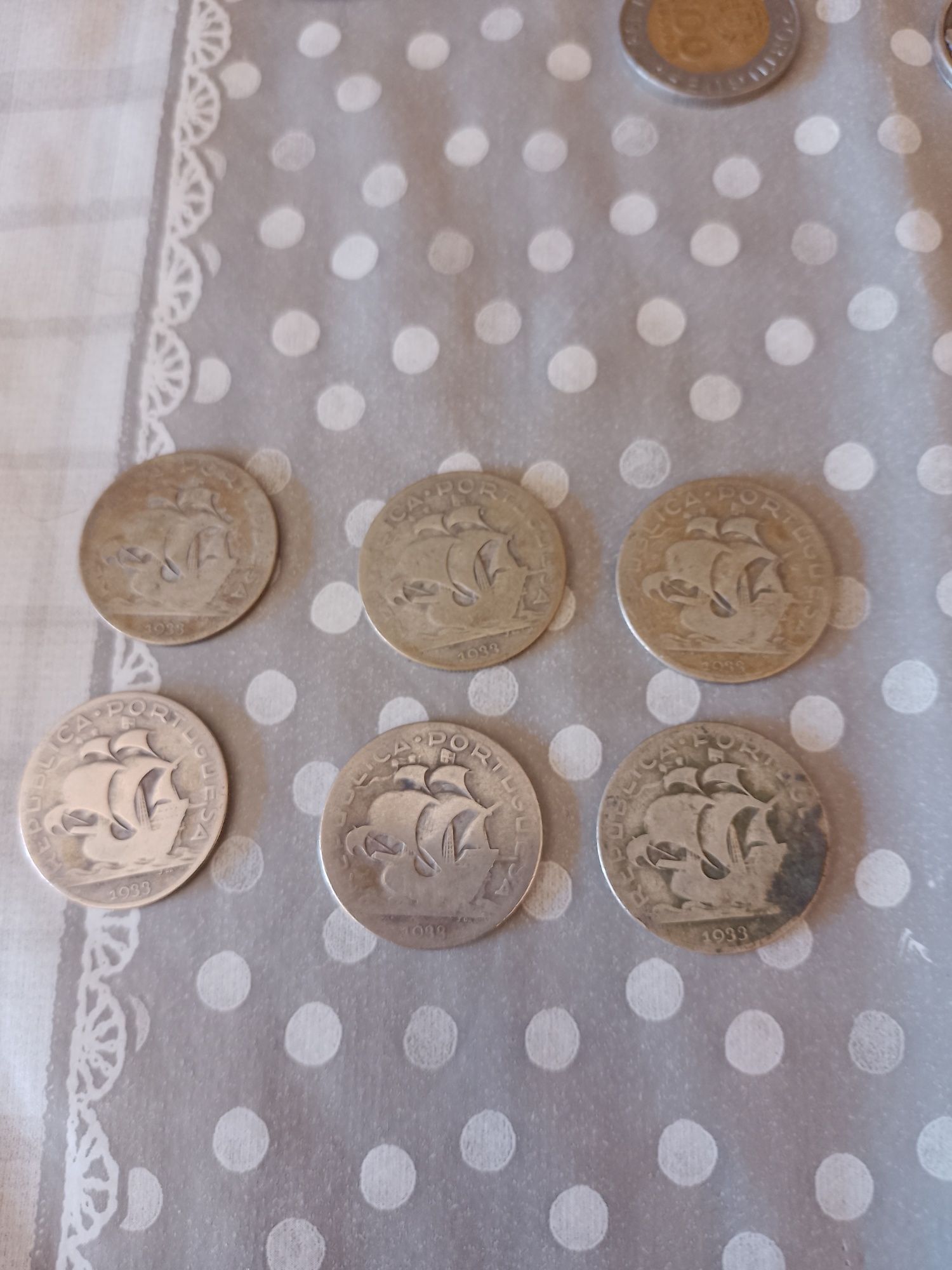 Moedas de prata 5 escudos