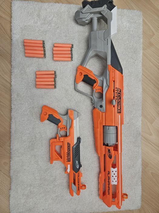 Nerf accustrike alphahawk i falconfire+strzałki