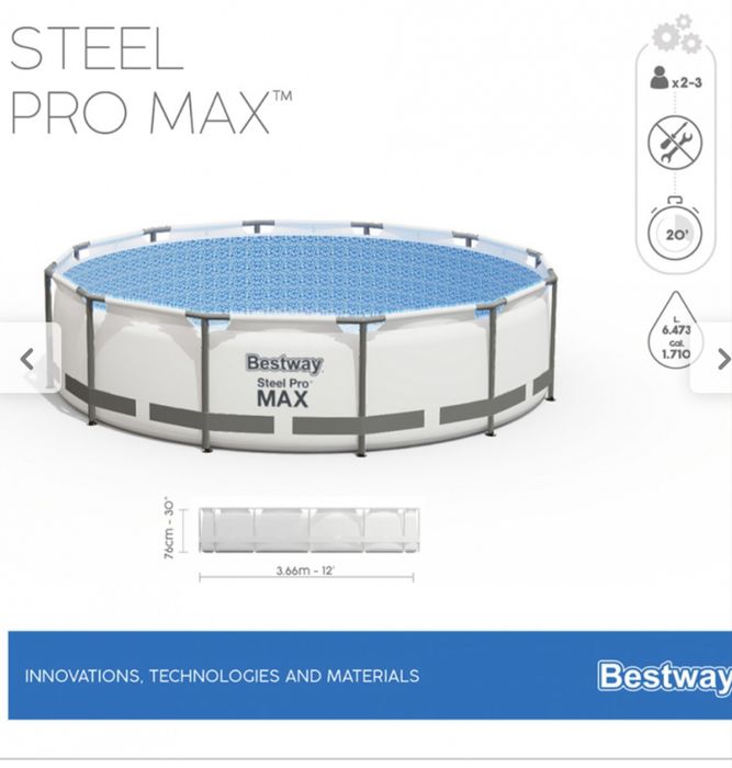 Piscina de superficie Bestway Steel Pro c/bomba incluida.
