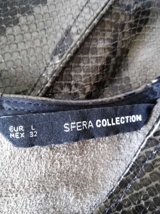 Vestido Capa Camuflado Tipo Pele Cobra Sfera Collection L