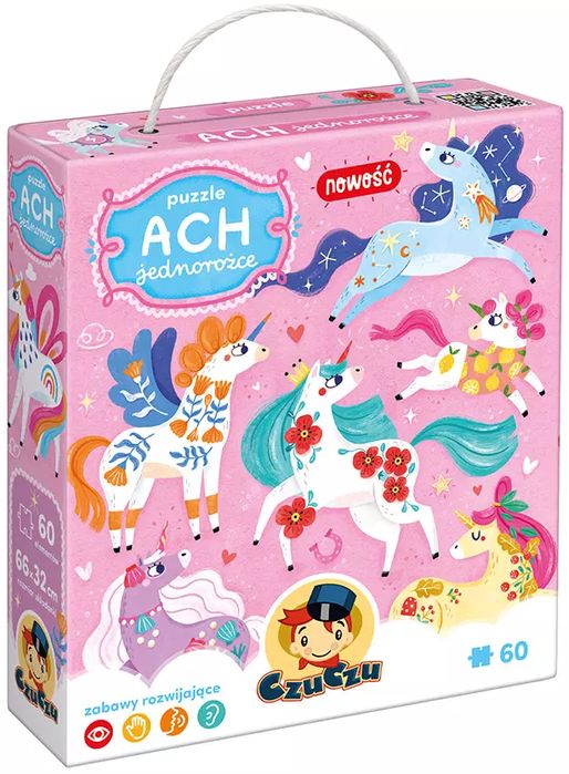 Puzzle 60 elementów. CzuCzu. Ach Jednorożce. Bright Junior Media
