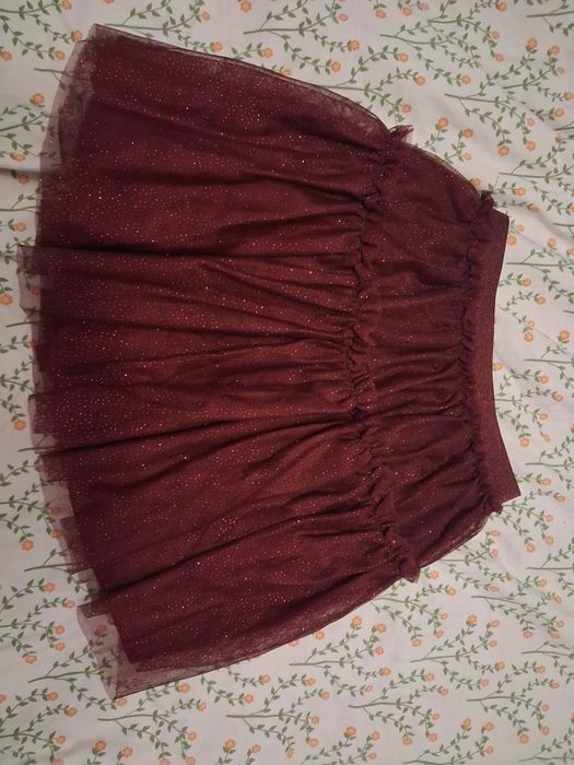 Spódniczka toulowa święta  brokat r. 122/128