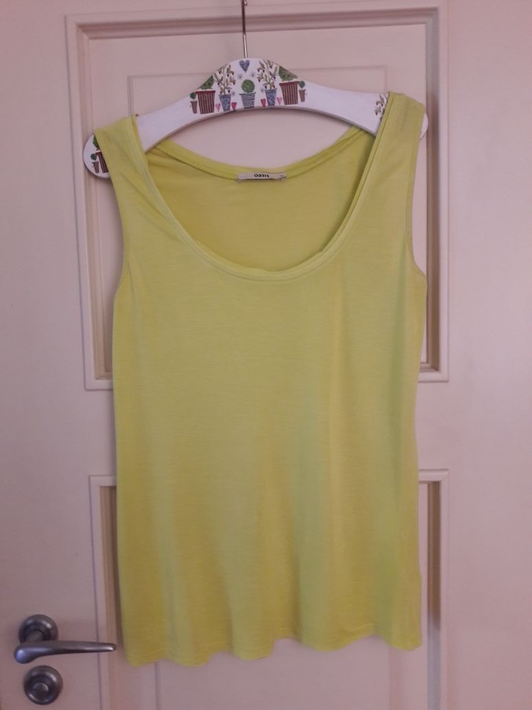 OASIS lekka bluzka/top limonka neon r M/L i 38/40 lub zestaw