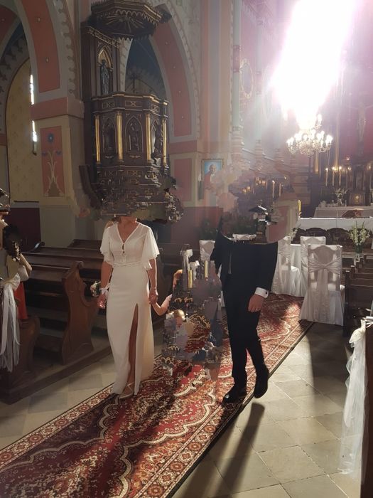 Sprzedam suknię slubna z bolerkiem S/M