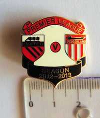 pin meczowy Manchester United vs Sunderland FC emalia agrafka