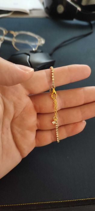 Pulseira de Ténis Coração Brilhante
Revestimento de ouro 14k