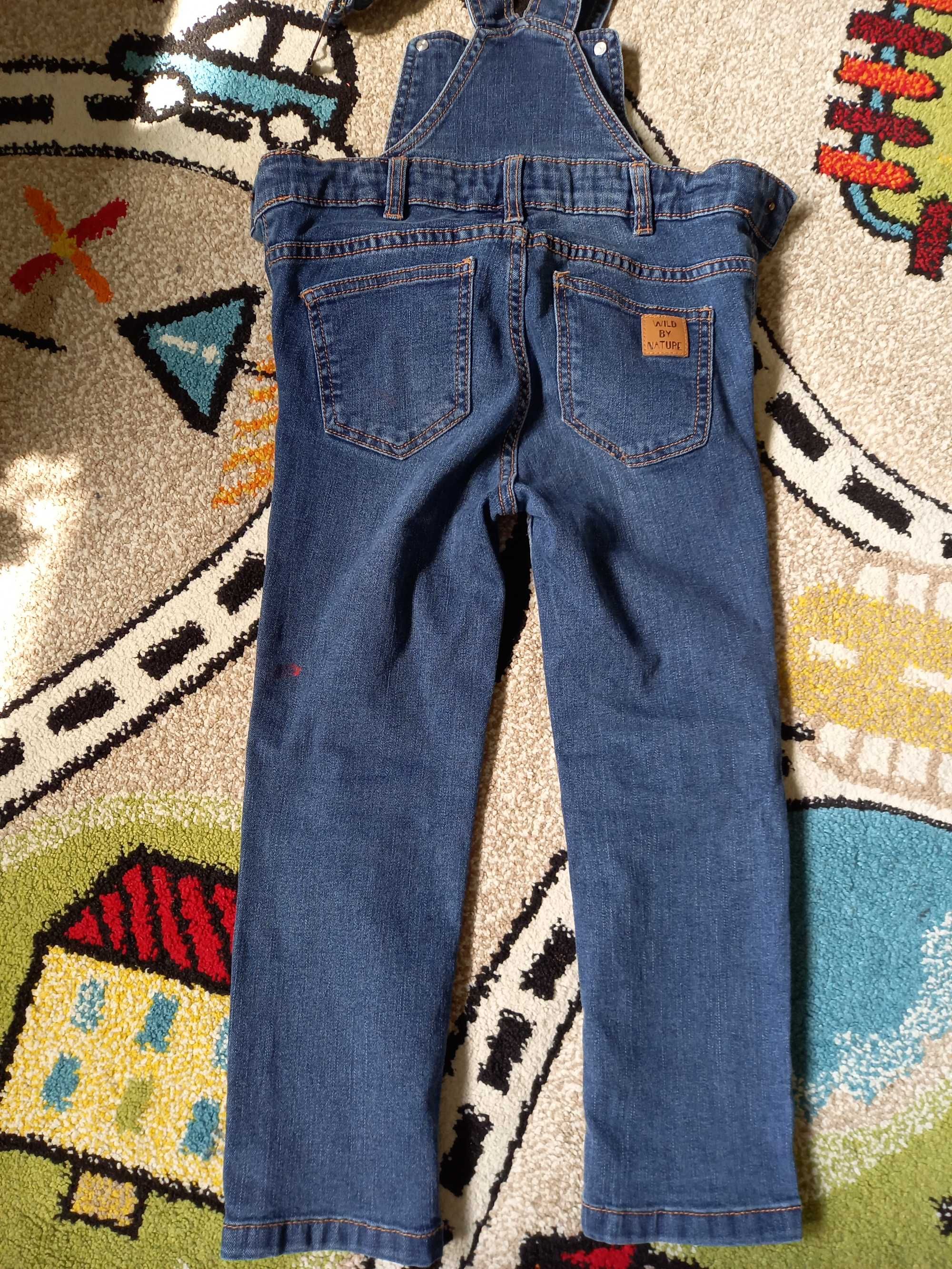 Spodnie jeans szelki ogrodniczki roz 104