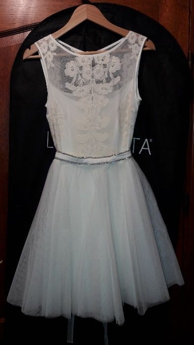 Sukienka biała/ecru ślub wesele Lidia Kalita (Pronovias, Justin Alex)