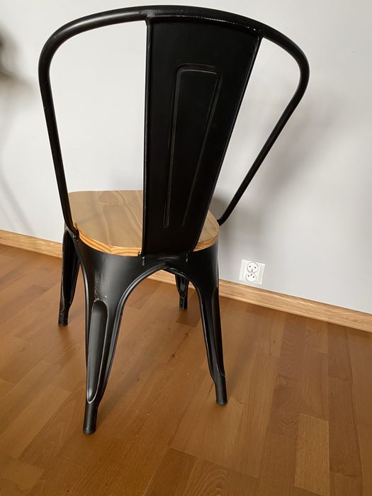 Krzesło do stołu metalowe/stalowe drewniane industrialne beton