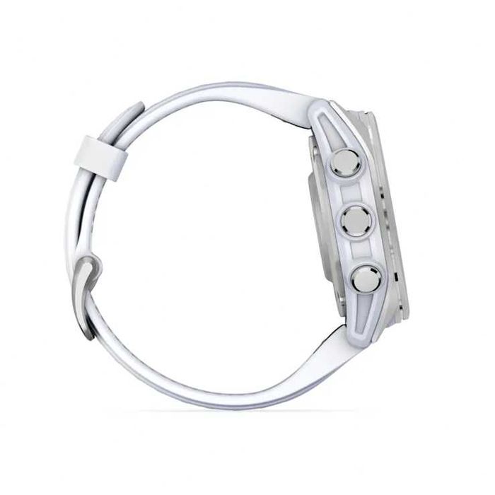 Smartwatch Garmin fenix 8 43mm Amoled, Srebrny z białym paskiem