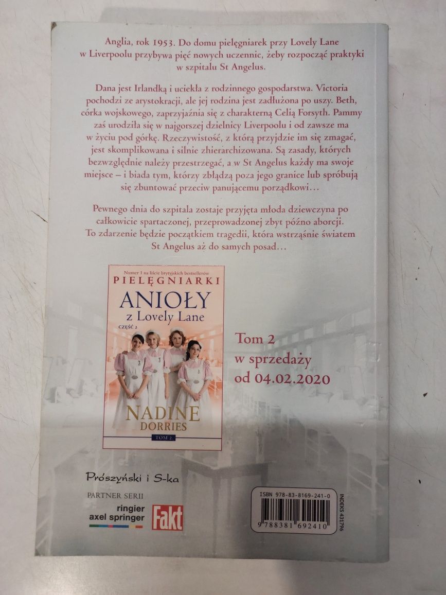 Książka  - Anioły z Lovely Lane - Pielęgniarki -część 1-Nadine Dorries