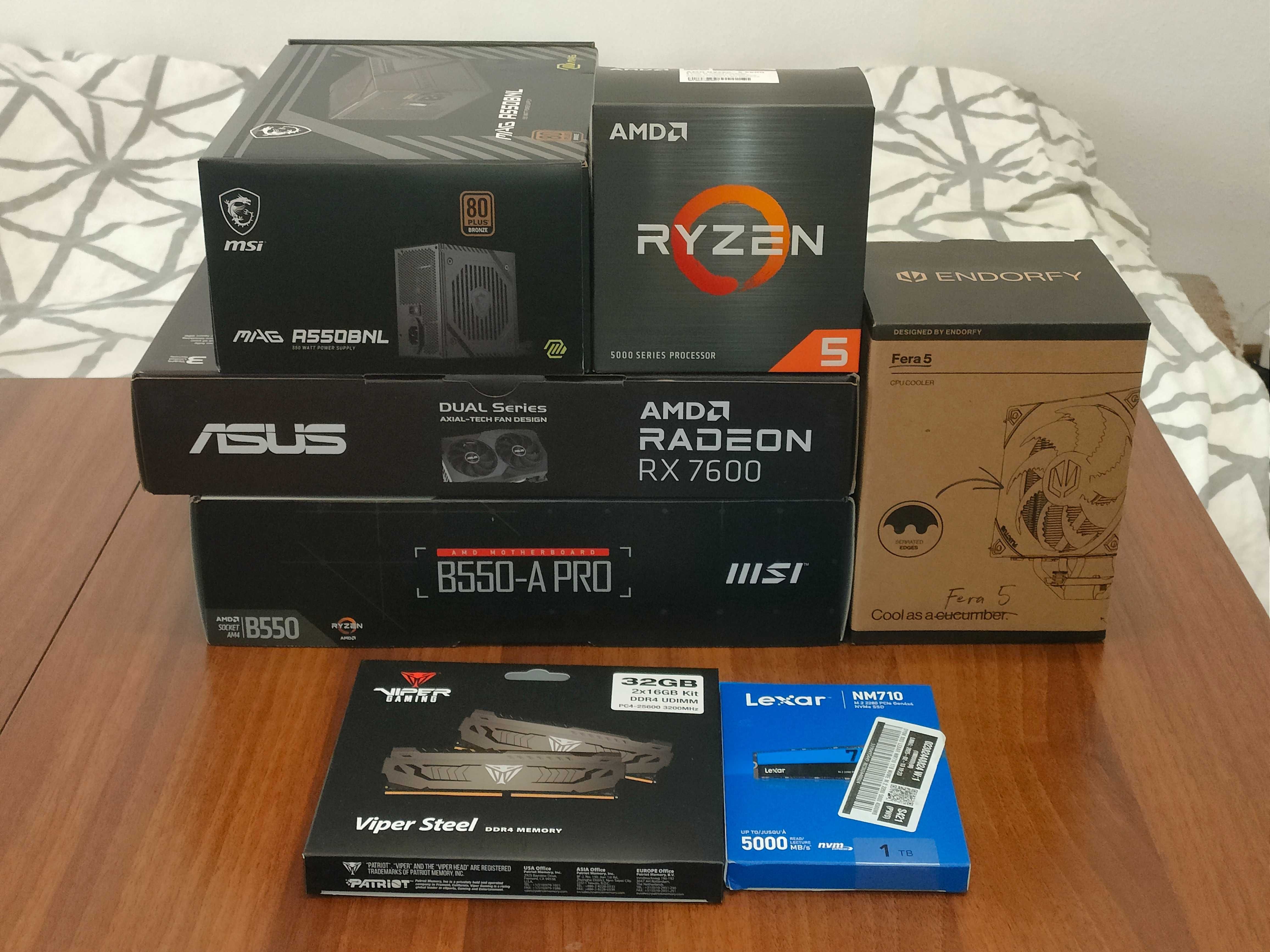 Komputer gamingowy AMD | Ryzen 5 5600 | Radeon RX7600 | 32GB RAM