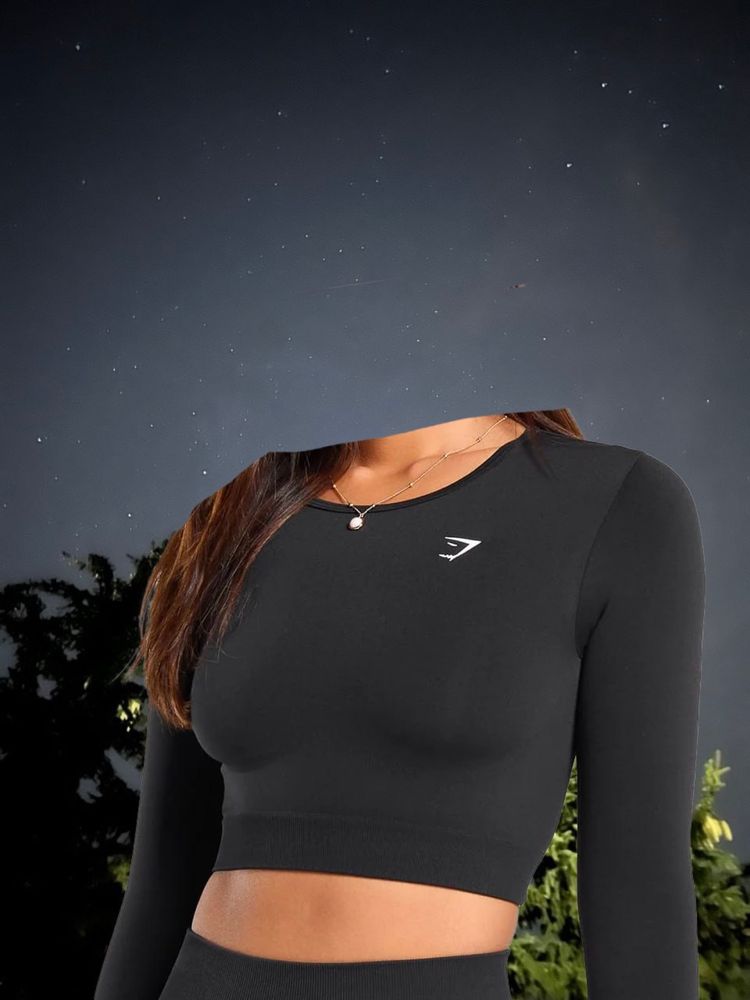 GymShark Codzienny bezszwowy top z długim rękawem XS