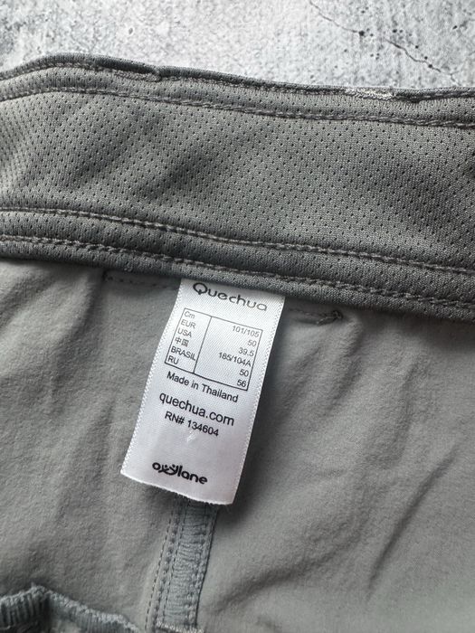 Трекинговые нейлоновые штаны Quechua с нейлоновым карманом на утяжках