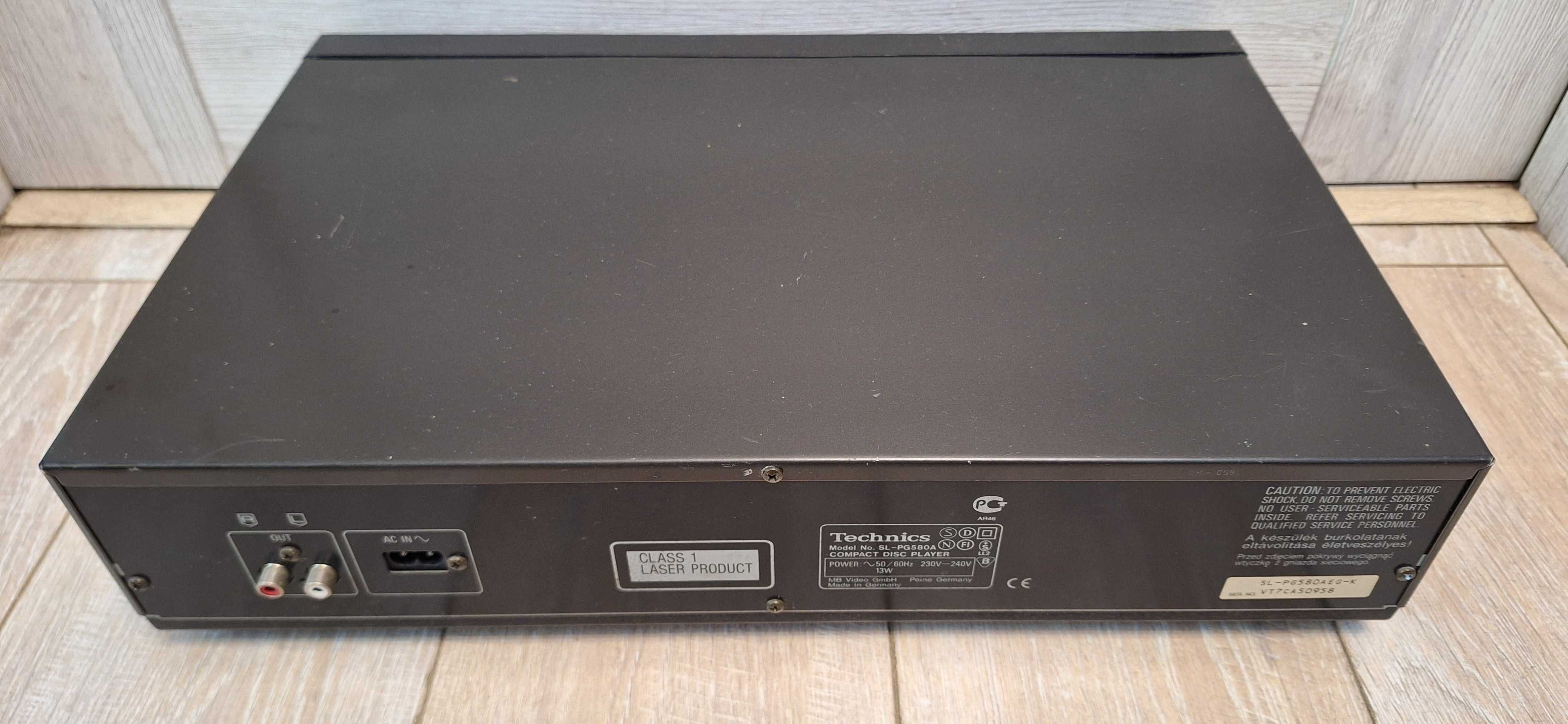 Technics Odtwarzacz CD SL-PG 580A + Przewody OKAZJA 100 % Sprawny BDB