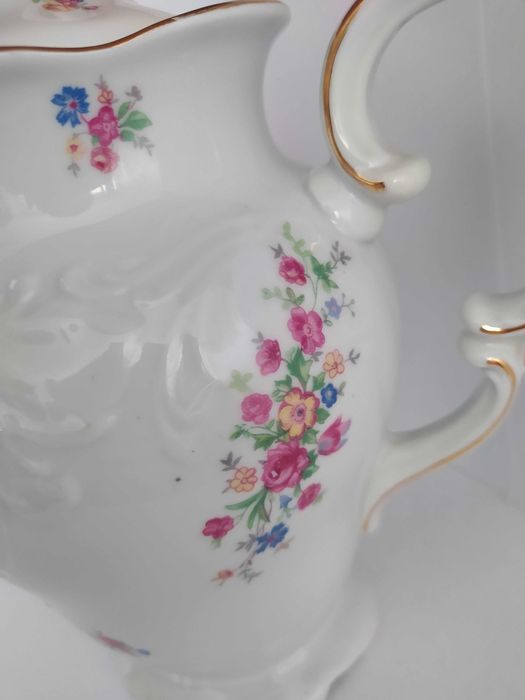 Dzbanek imbryk Wawel kwiaty rokoko