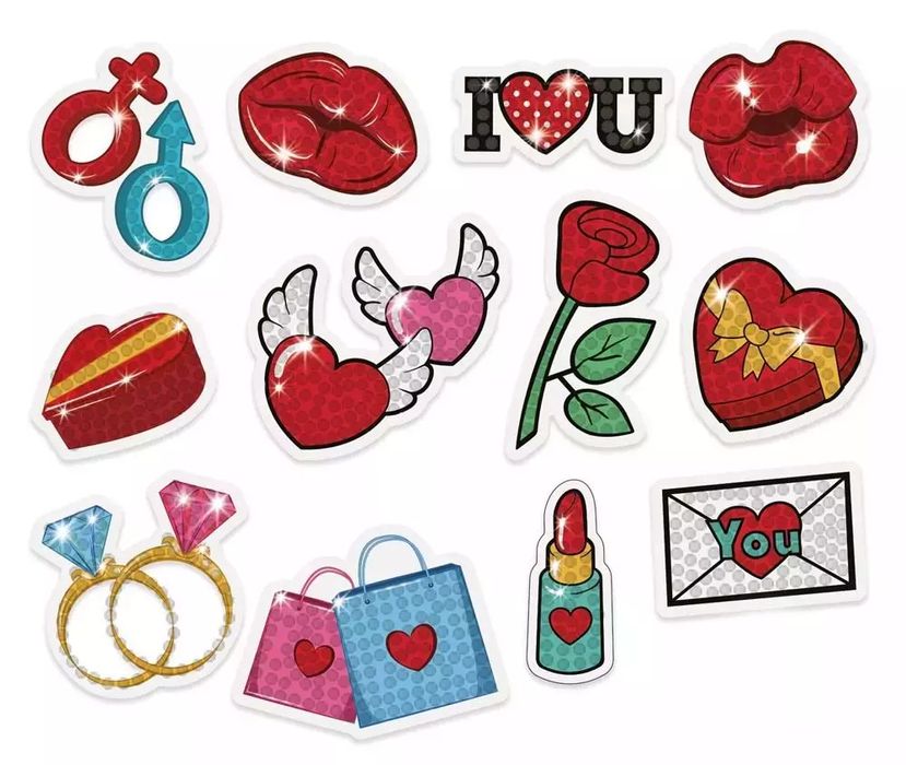 Haft diamentowy - naklejki love. Dalprint. Nowy Produkt