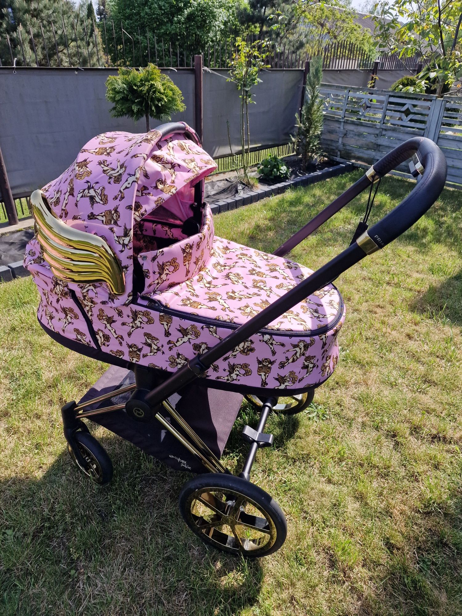 Wózek 2w1 Cybex Priam 2.0 Jeremy Scott Pink Cherubs różowy spacerówka