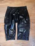 818/ Spodenki L męskie szorty bielizna latex lateks 0.4 czarne zamek
