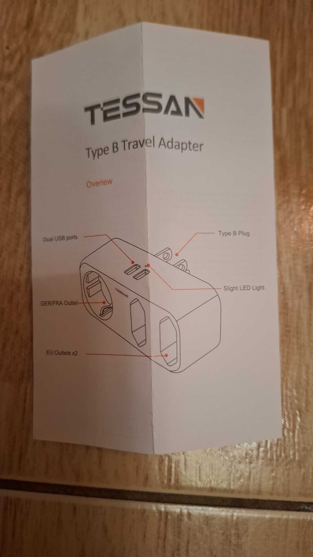Adapter TESSAN Model-TS-324-US Type B Travel