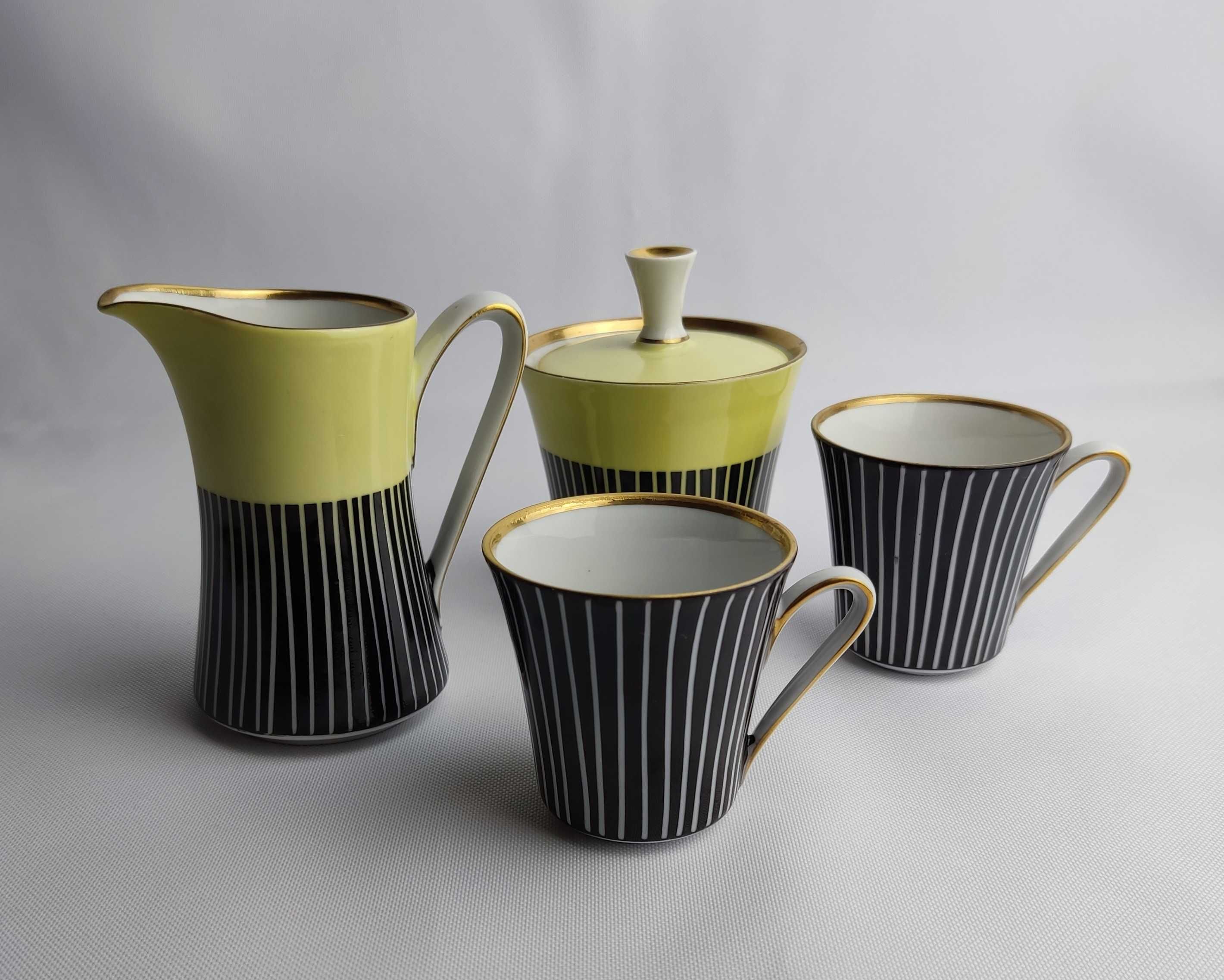 lementy serwisu do kawy/espresso, porcelana Volkstedt, lata 60./70.