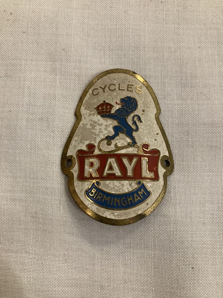 Chapa antiga / vintage RAYL para quadro de bicicleta