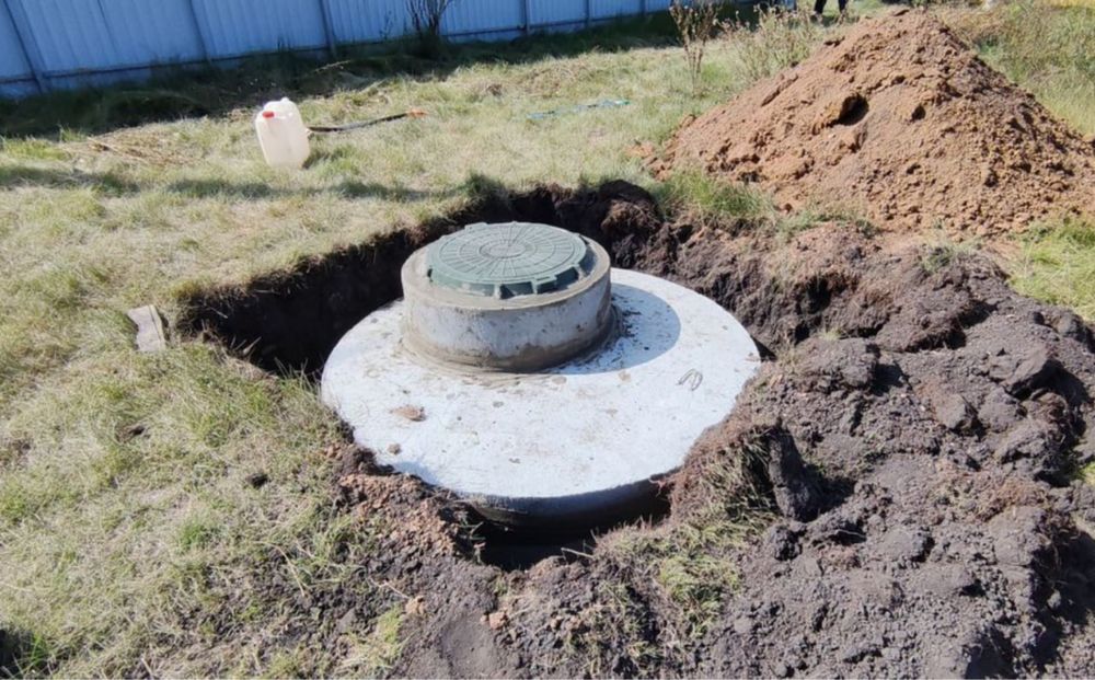 Копка септика каналізація монтаж кільця залізобетонні 16/18/23 м3