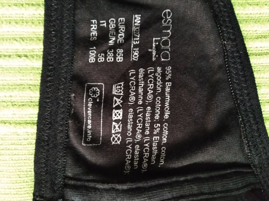 Staniki bawełniane do karmienia biały i czarny Esmara Lidl 85B