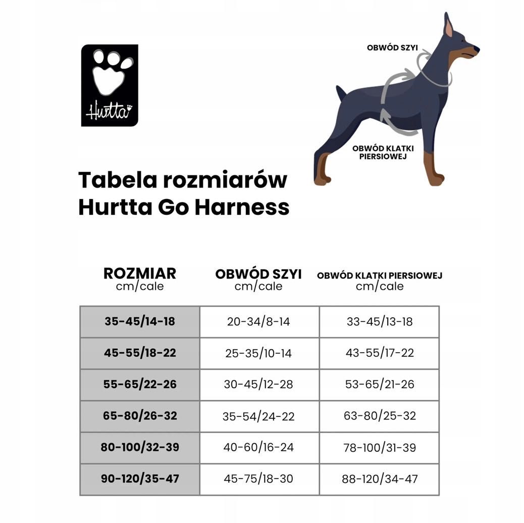 Szelki dla dużego psa Hurtta GO