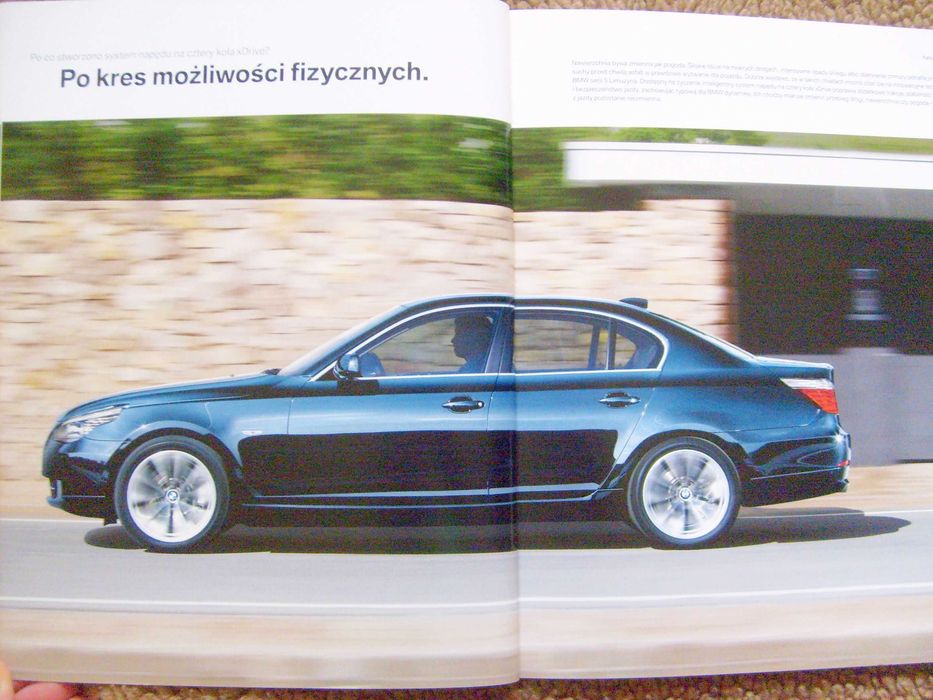 BMW 5 E60 Limuzyna 2009 POLSKA - obszerny prospekt 76 stron, stan BDB