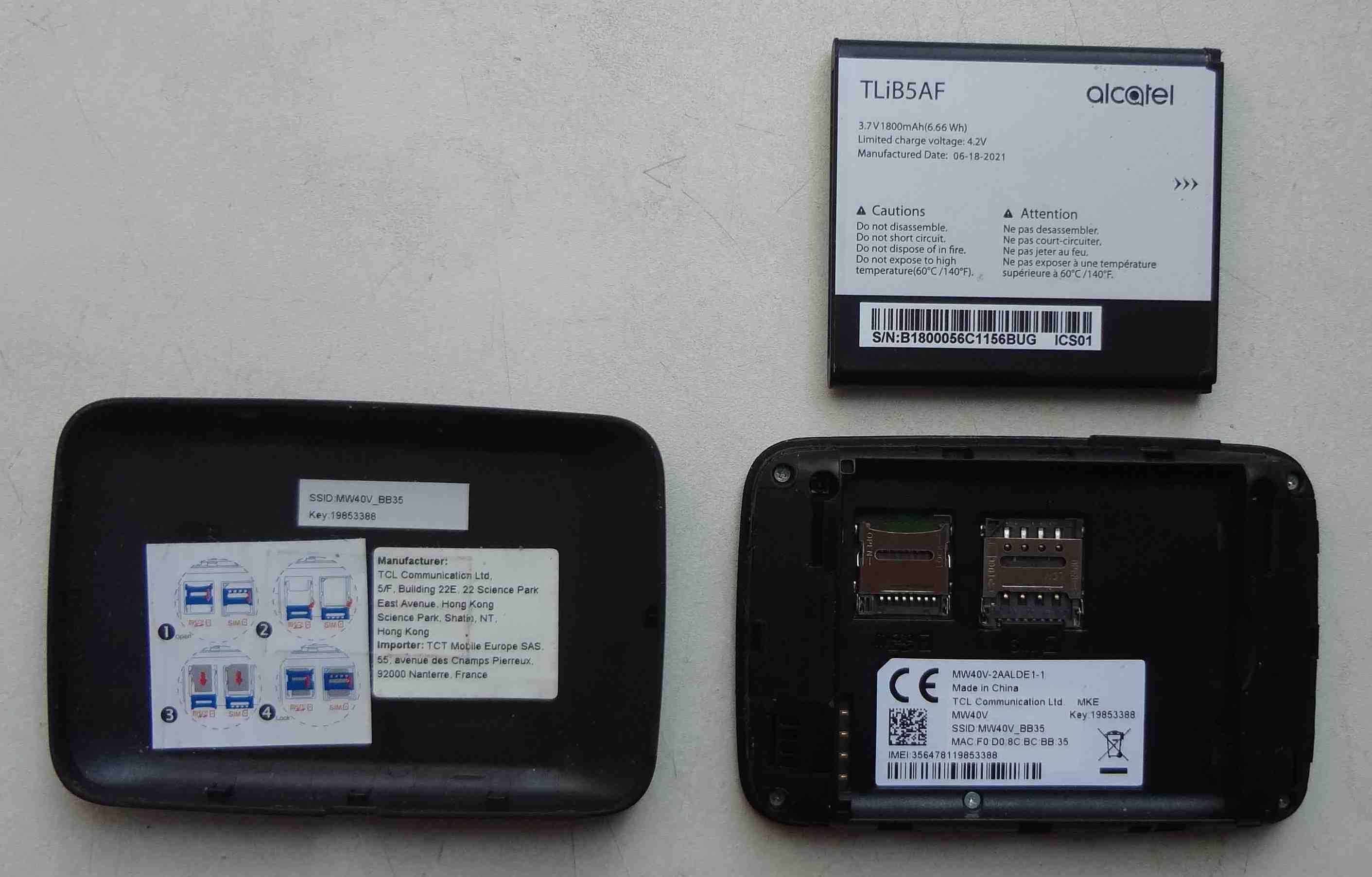 Модем Alcatel MW40V-2AALDE1-1 Wi-Fi роутер