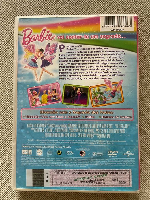 DVD Barbie- O segredo das Fadas