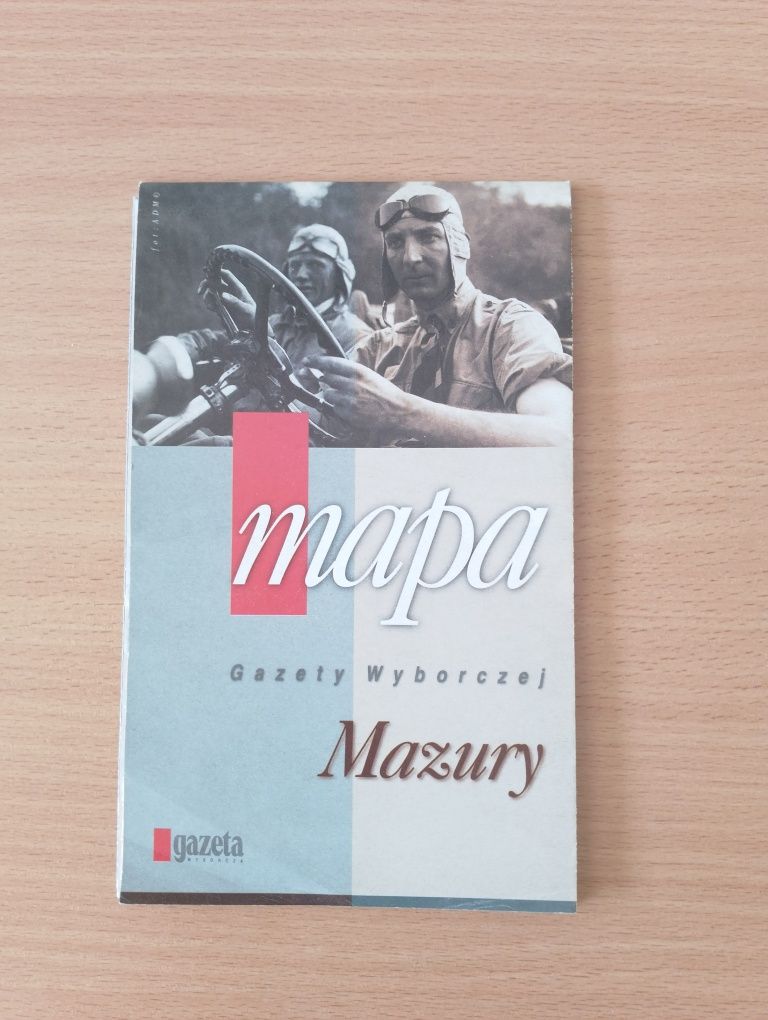 Mapa papierowa MAZURY, składana, turystyczna, wycieczki