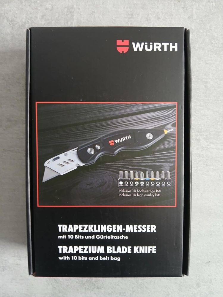 Wurth NOWY nóż instalatorski z bitami