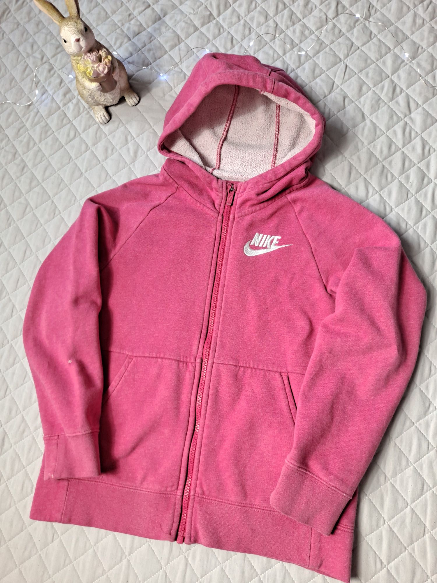 Bluza Nike z kapturem różowa bawełna