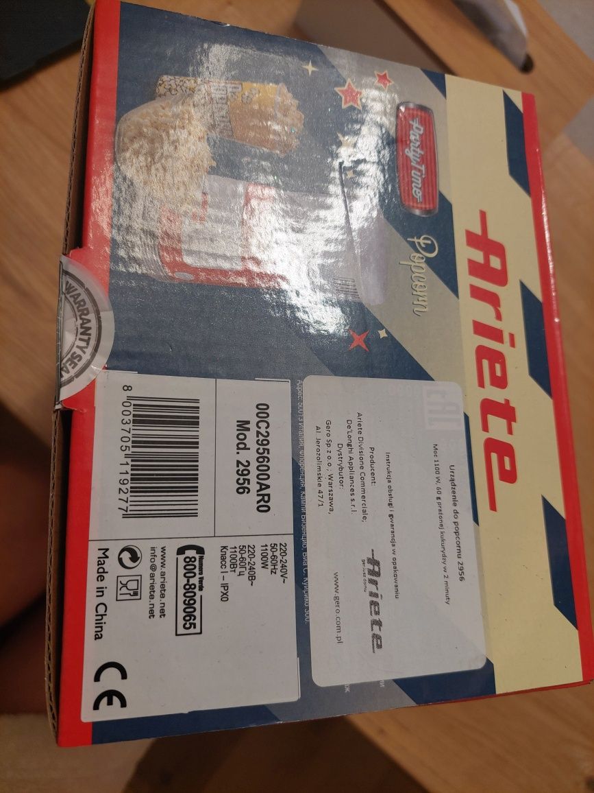 Ariete, maszyna do popcornu, automat do popcornu